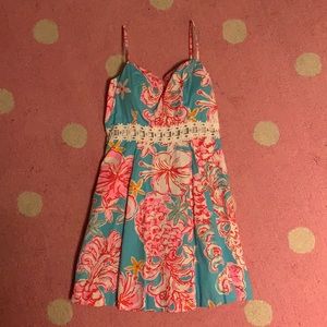 Lilly Pulitzer Lenore Cut Out Dress in blue lolita